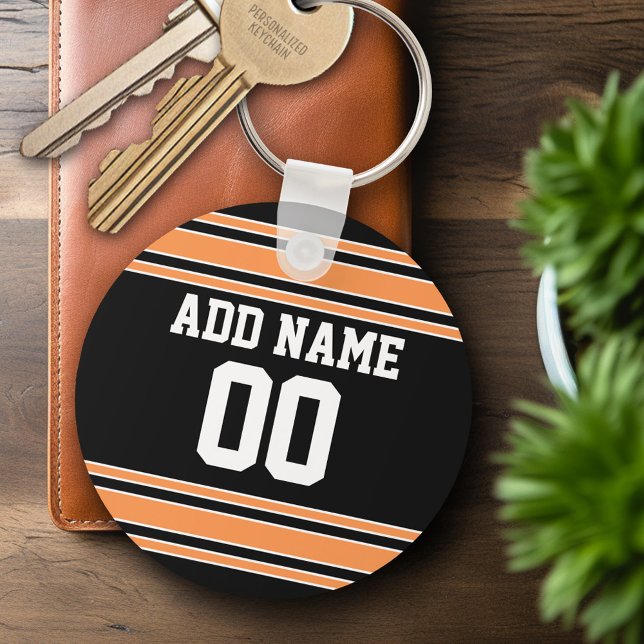 Team Jersey mit Individuelle Name und Nummer Schlüsselanhänger (Personalized Keychain - Sports Jersey Football Theme)