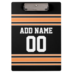 Team Jersey mit individuellem Namen und Zahl Klemmbrett