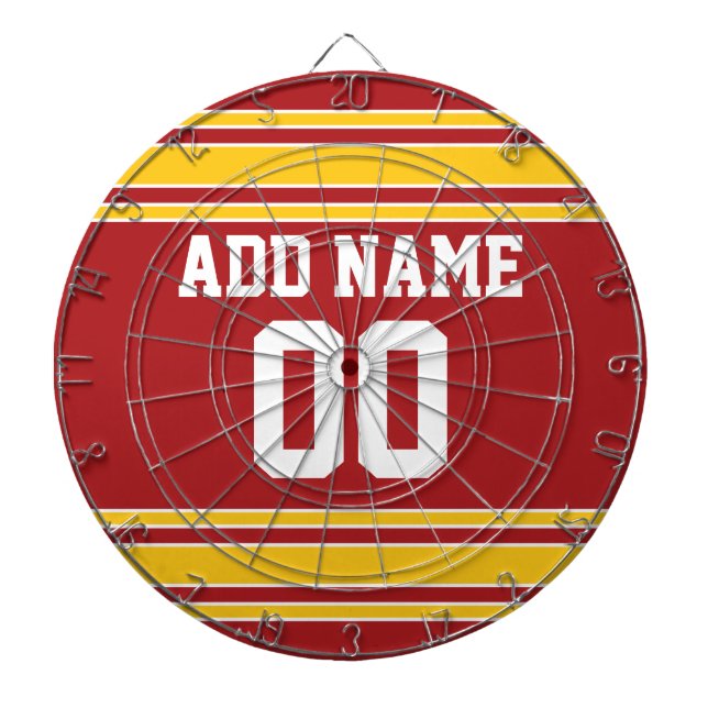 Team Jersey mit Name und Nummer Dartscheibe (vorne)