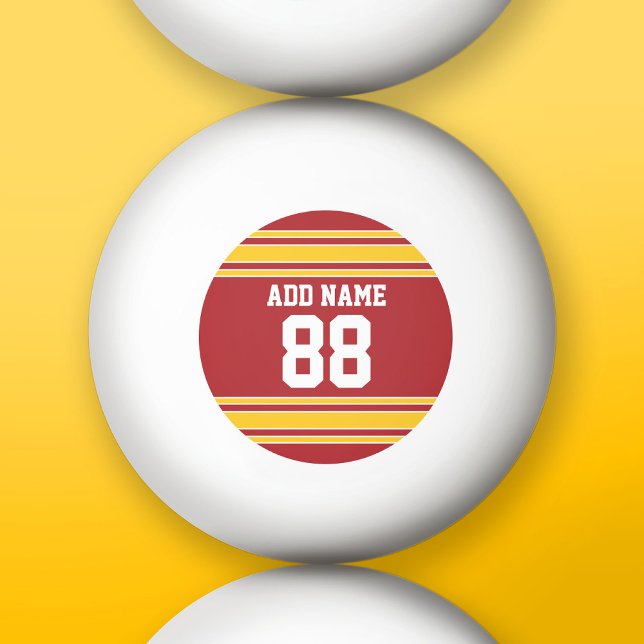Team Jersey mit Name und Nummer Tischtennisball (Custom Ping Pong Balls)