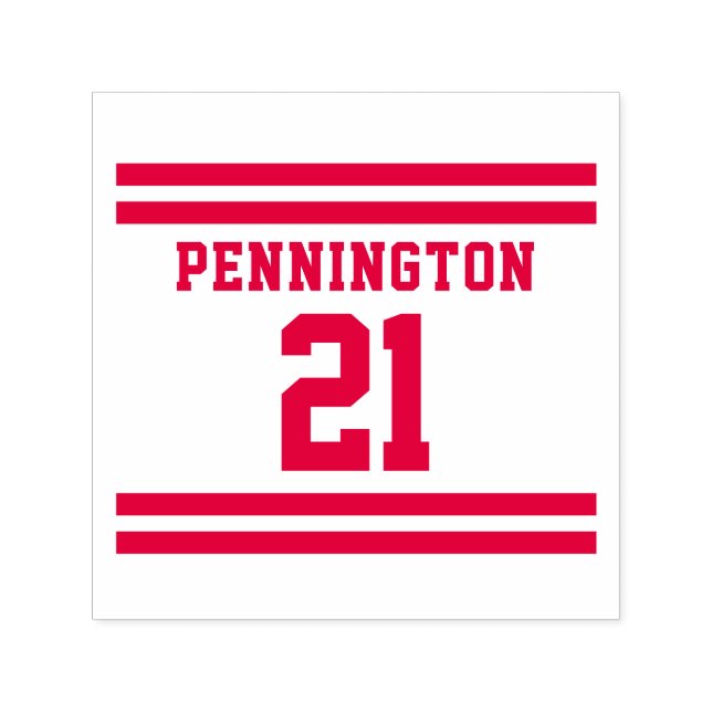 Team Jersey Sports Jersey Style Name Number Permastempel (Design)