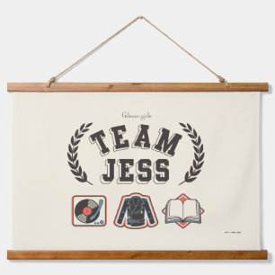 Team Jess Gilmore Girls Design Wandteppich Mit Holzrahmen