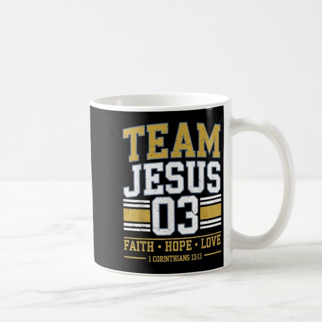 Team Jesus 03 Christian Faith Men Teen Girl Toddle Kaffeetasse (Rechts)