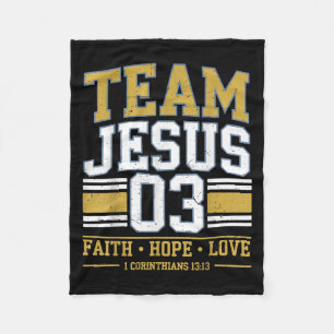 Team Jesus 03 Christlicher Glaube Männer Teenager Fleecedecke