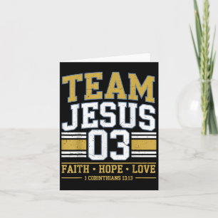 Team Jesus 03 Christlicher Glaube Männer Teenager  Karte