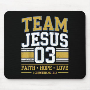 Team Jesus 03 Christlicher Glaube Männer Teenager Mousepad