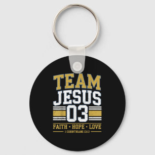 Team Jesus 03 Christlicher Glaube Männer Teenager Schlüsselanhänger