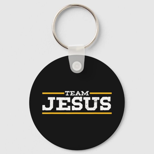 Team Jesus Christ Chrisitian Catholic Orthodox God Schlüsselanhänger (Vorderseite)