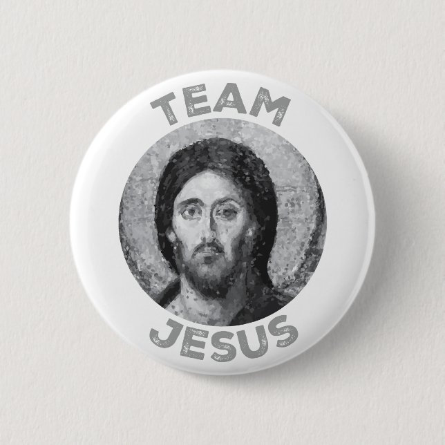 Team Jesus: Christ Pantokator Icon Button (Vorderseite)
