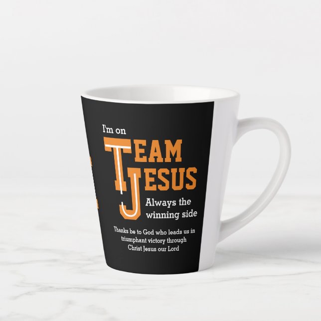 TEAM JESUS Christlich Monogram Milchtasse (Rechts)