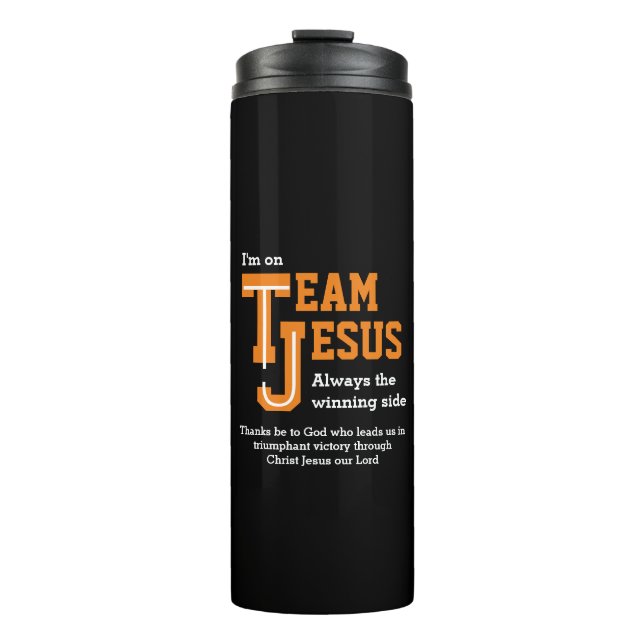 TEAM JESUS Christlich Monogram Thermosbecher (Vorderseite)