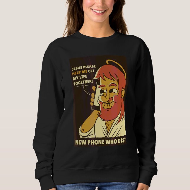 Team Jesus Christus Bibel Christliches Cross Phone Sweatshirt (Vorderseite)