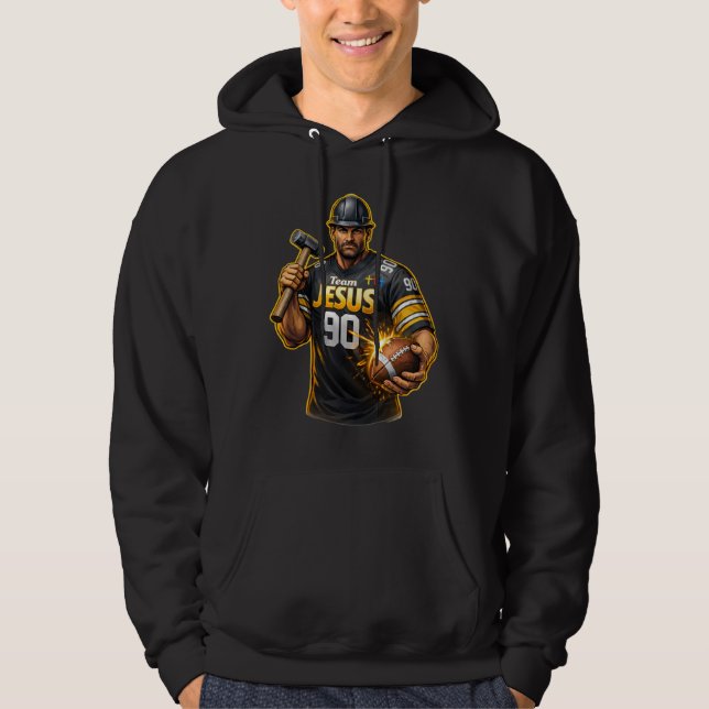 Team JESUS Football 90 - Christian Hoodie (Vorderseite)