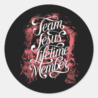 Team Jesus Lifetime Member Jesus Christlich Runder Aufkleber
