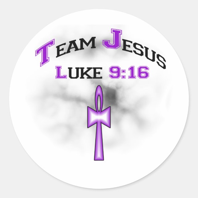 Team Jesus Luke 916 Runder Aufkleber (Vorderseite)