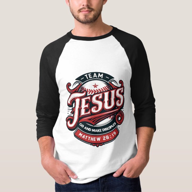 Team Jesus Raglan Shirt (Vorderseite)