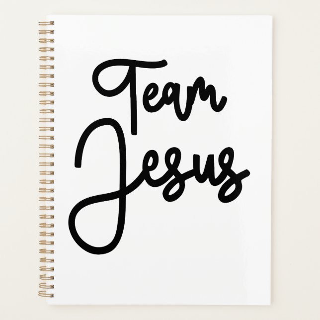 Team Jesus vereint Glauben und Liebe Planer (Vorderseite)