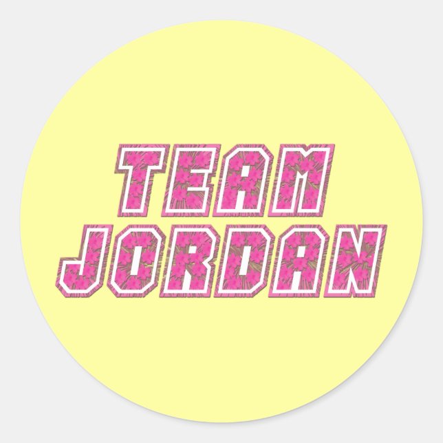 Team Jordan Runder Aufkleber (Vorderseite)