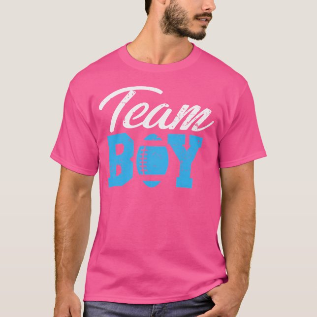 Team Junge Geschlecht Enthüllung Fußball T-Shirt (Vorderseite)