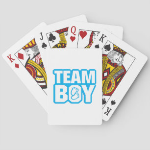 Team-Jungen-Baby-Duschen-Geschlecht decken Spielkarten