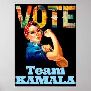 Team Kamala 2024 Nasty Women Vote Poster Politique