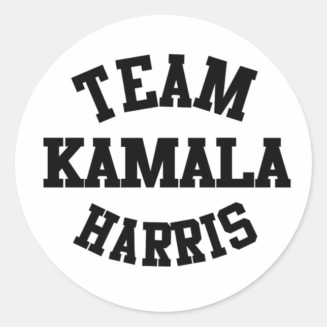 Team Kamala Harris Runder Aufkleber (Vorderseite)