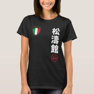 Team Karate Shotokan Italien Flaggen Kanji Japanis T-Shirt
