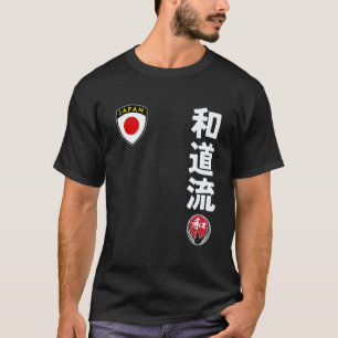 Team Karate Wado Ryu Japan Flagge Kanji Japanisch T-Shirt