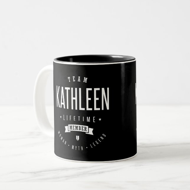 Team Kathleen Zweifarbige Tasse (Vorderseite Links)