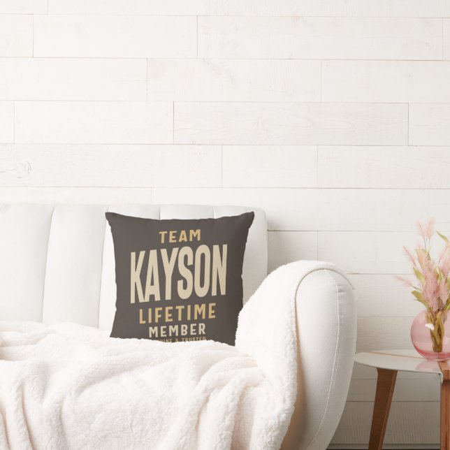 Team Kayson Lifetime Personalisiert Name Kissen (Liege)