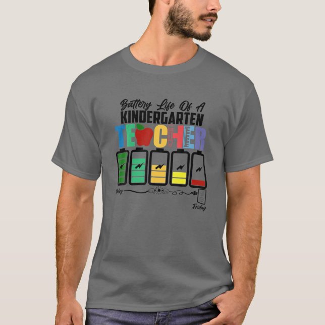 Team Kindergarten Battery Of Life A Kindergarten T T-Shirt (Vorderseite)