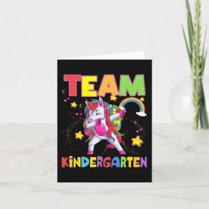 Team Kindergarten Dabbing Unicorn Zurück zur Schul Karte