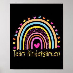 Team Kindergarten Lehrer Regenbogen Poster