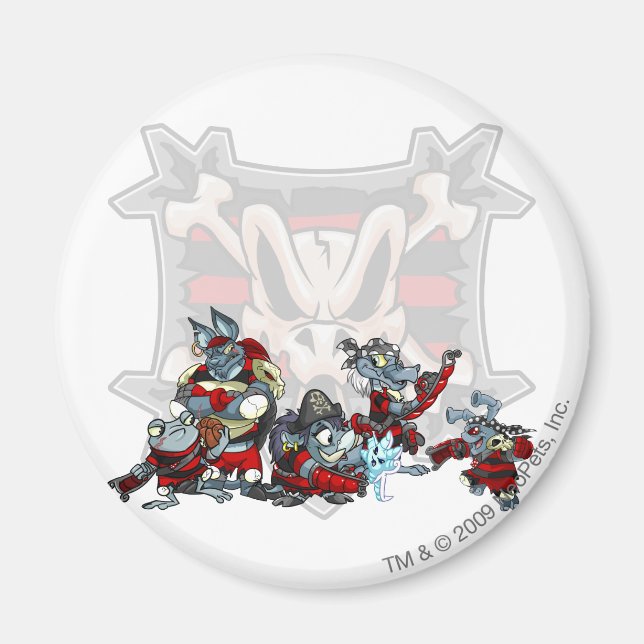 Team Krawk Island Group Magnet (Vorne)