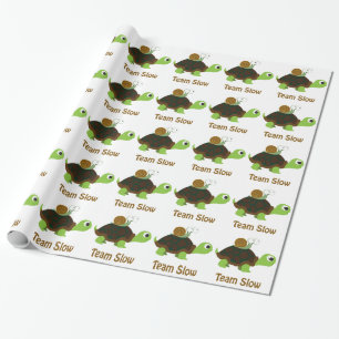 Team Langsamer Niedlicher Cartoon Schildkröte und Geschenkpapier