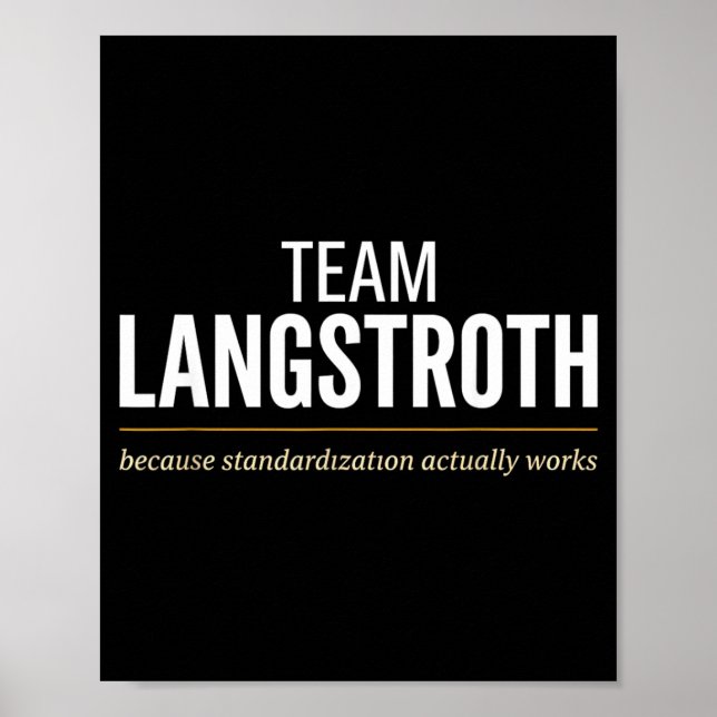 Team Langstroth Bienenstock Typ Imker Identität Poster (Vorne)