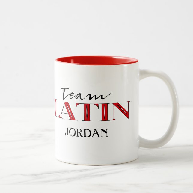 Team Latin Personalisiert Ballroom Dance Zweifarbige Tasse (Rechts)