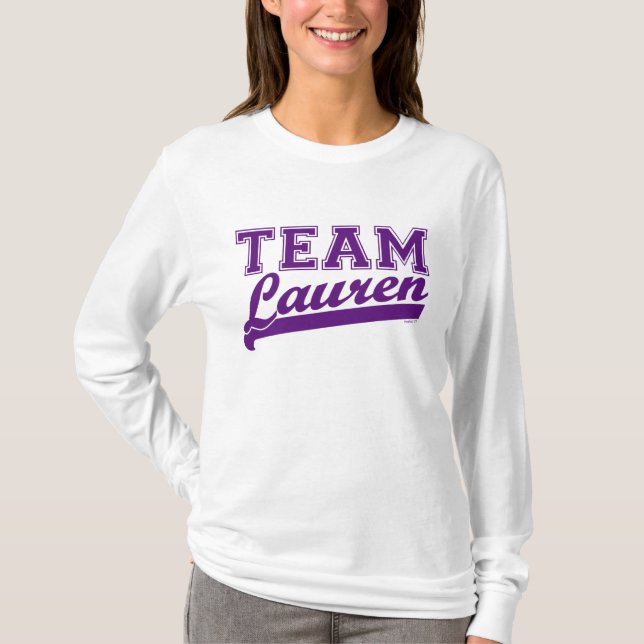 Team Lauren lila T-Shirt (Vorderseite)