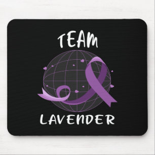 Team Lavendel für das Weltkrebstages-Bewusstsein Mousepad
