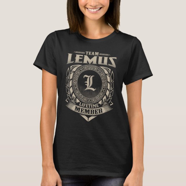 Team LEMUS Lebenszeit Mitglied Familienname LEMUS  T-Shirt (Vorderseite)