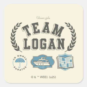 Team Logan Gilmore Girls Design Quadratischer Aufkleber
