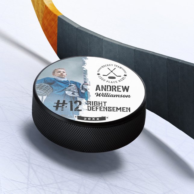 Team Logo Hockey Player Name Jersey Number & Photo Eishockey Puck (Team Logo Hockey Player Name Jersey Number & Photo Hockey Puck)