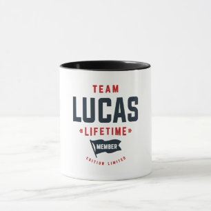 Team Lucas Lifetime Mitglied Funny Name Lucas Tasse