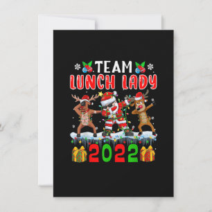 Team Lunch Lady 2022 Weihnachtslicht Dabbing Rein Einladung