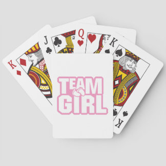 Team-Mädchen-Baby-Duschen-Geschlecht decken Spielkarten