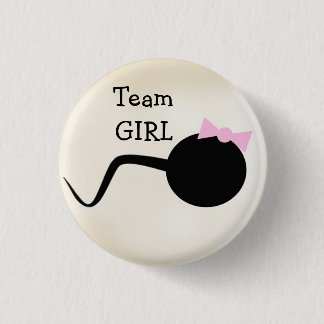 Team-Mädchen-lustiges Geschlecht decken Button