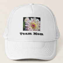 Team Mama Sporthüte LKWs Pink Dahlia Blume