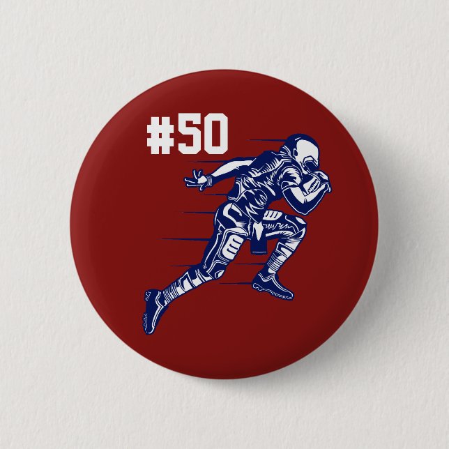 Team-Mama-Vater-Fußball-Spieler-Schulgeist Button (Vorderseite)