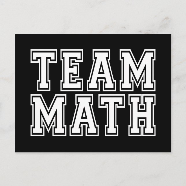 Team Math Postkarte (Vorderseite)