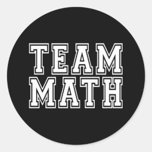 Team Math Runder Aufkleber